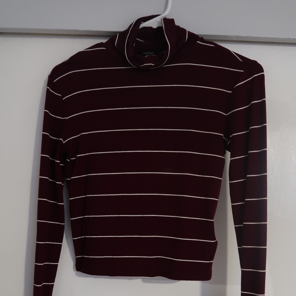 Forever 21 Burgandy Turtle Neck